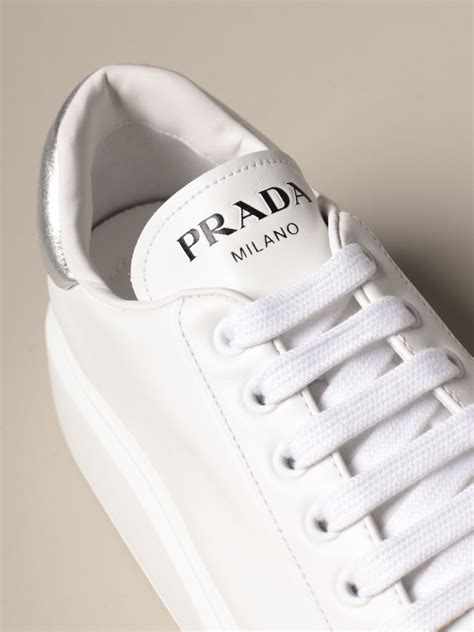 women's prada white sneakers|prada denim sneakers.